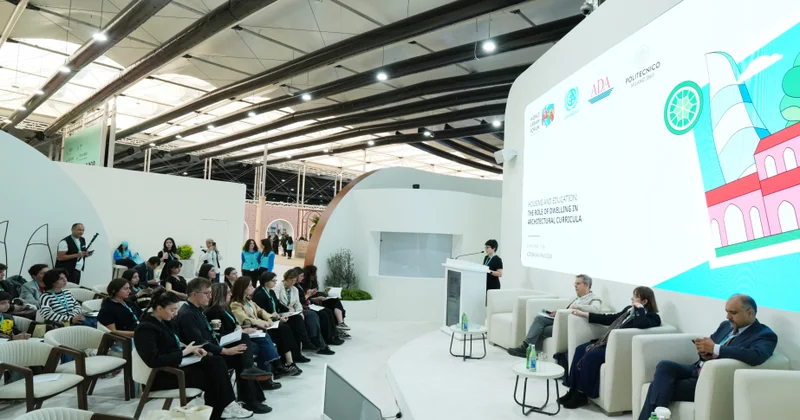 WUF13 ün Azərbaycan pavilyonunda “Mənzil və təhsil: memarlıq kurikulumlarında yaşayış mühitinin rolu” mövzusunda sessiya yekunlaşıb YENİLƏNİB VİDEO