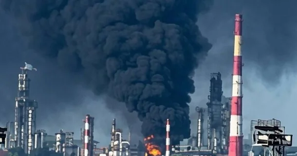 Ukrayna qüvvələri Rusiyanın Rosneft Sızran Neft Emalı Zavoduna zərbə endirib