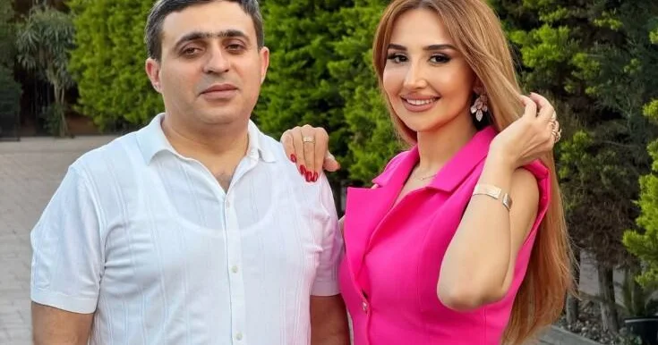 Azərbaycanlı aparıcı əri ilə FOTOlar