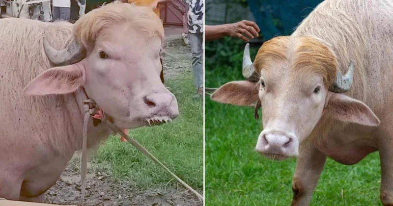 Hər kəs bu camışla şəkil çəkdirir Səbəbi isə...(FOTO)