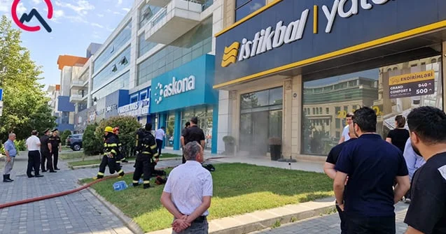 “İstikbal mebel”də yanğın Fotolar