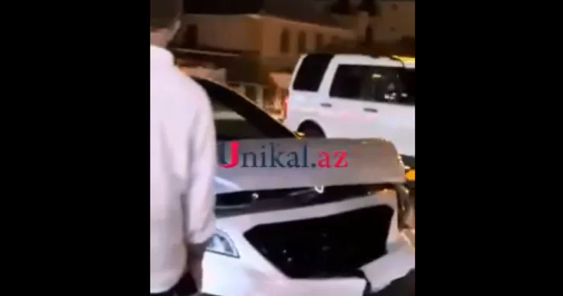 Bakıda Hyundai Sonata Toyota Highlander ə çırpıldı VİDEO