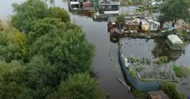 Rusiyada bu şəhər su altında qaldı Video