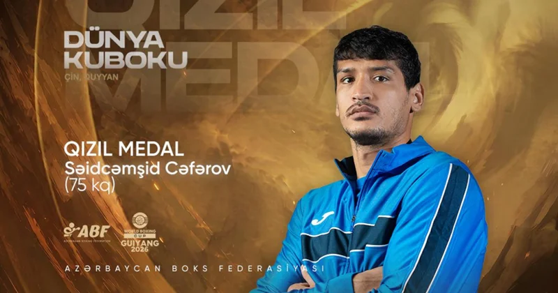 Boksçumuz Dünya Kubokunda qızıl medal qazandı Foto