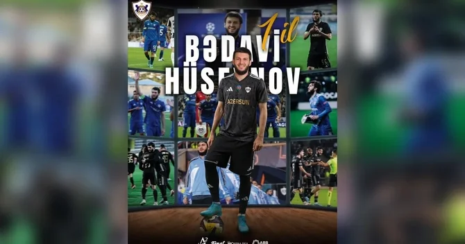 Qarabağ futbolçusu Bədavi Hüseynovla müqavilə müddətini uzadıb