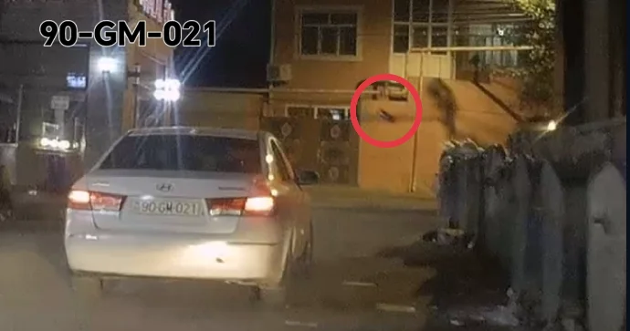 İçdiyi energetik içkinin qabını maşında saxlaya bilməyən sürücü yerə atdı VİDEO