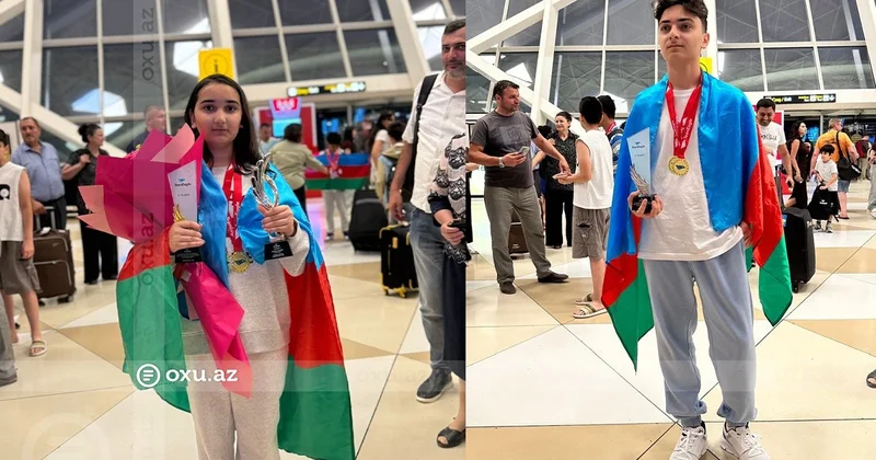 Bir evdə iki ingilis : Azərbaycanlı bacı qardaş Nyu Cersidən dörd qızıl medal gətirdi