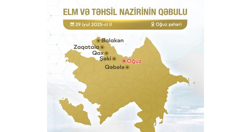 Elm və təhsil nazirinin Oğuzdakı vətəndaş qəbulunun vaxtı dəyişdirilib