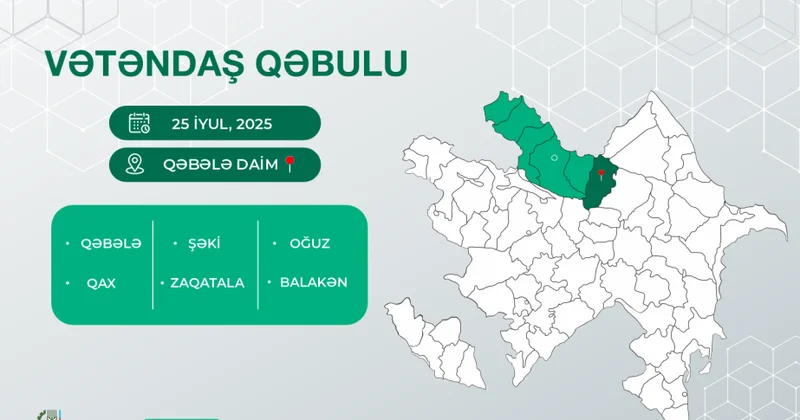 Kənd təsərrüfatı naziri Qəbələdə vətəndaşların müraciətlərini dinləyəcək