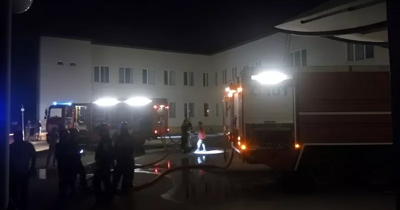 На территории гянджинской больницы произошел пожар