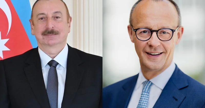 Almaniya Kansleri İlham Əliyevi qarşıladı
