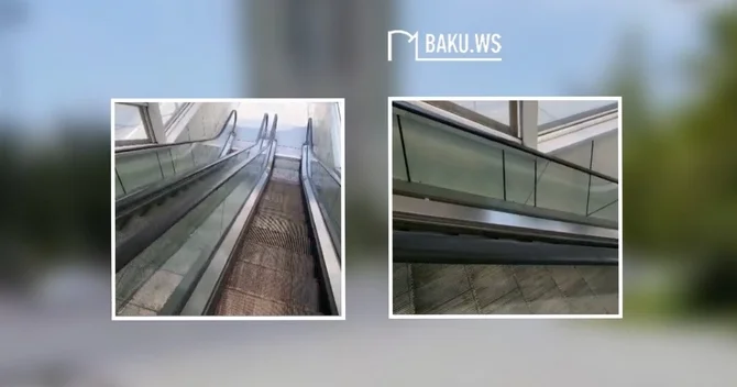 Zığ yolundakı piyada keçidində eskalatorun biri işləmir, digəri isə...