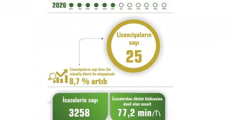 Naxçıvanda sahibkarlara verilən lisenziyaların sayı 8,7 faiz artıb
