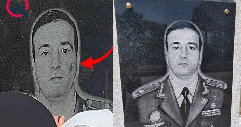 Polad Həşimovun məzar daşındakı nöqsan aradan qaldırıldı Foto