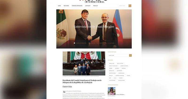 Meksika nəşri Azərbaycan diasporundan yazdı
