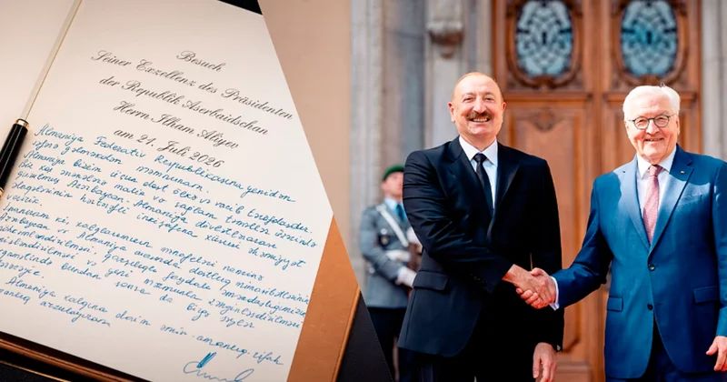 “Dost Almaniya xalqına...” İlham Əliyevin xatirə kitabına yazdıqları