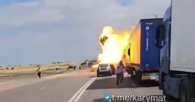 Krımda Rusiyanın hərbi logistikası belə vuruldu Anbaan video