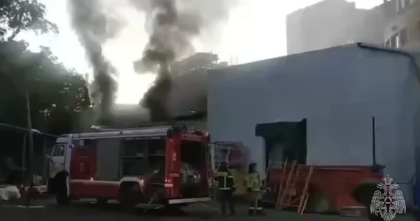 Rusiyada çörək zavodunda yanğın baş verib