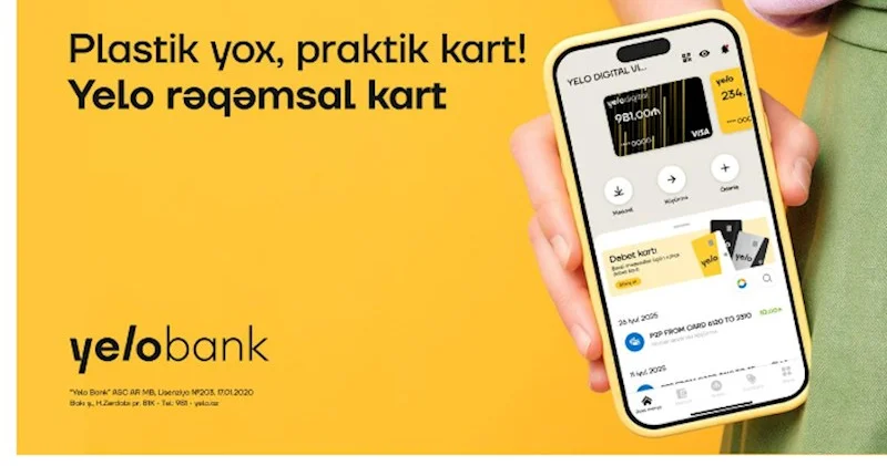 Filiala getmədən ödənişsiz rəqəmsal kart əldə et