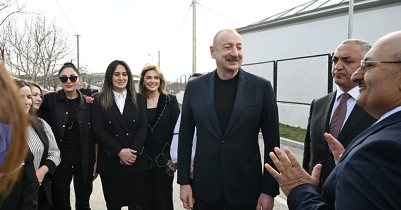 İlham Əliyev və birinci xanım Ağdərədə sakinlərlə görüşdü
