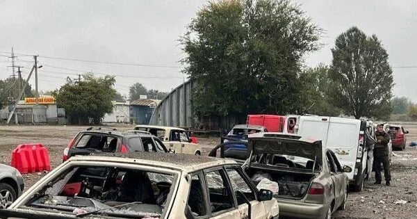 Zaporojyedə sərnişin avtobusu dronla vuruldu Video