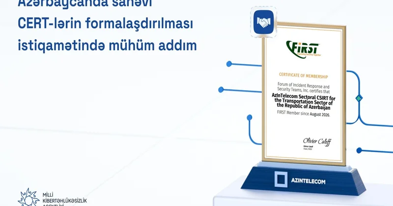 AzInTelecom kibertəhlükəsizlik sahəsində beynəlxalq nüfuza malik təşkilata üzv qəbul edilib