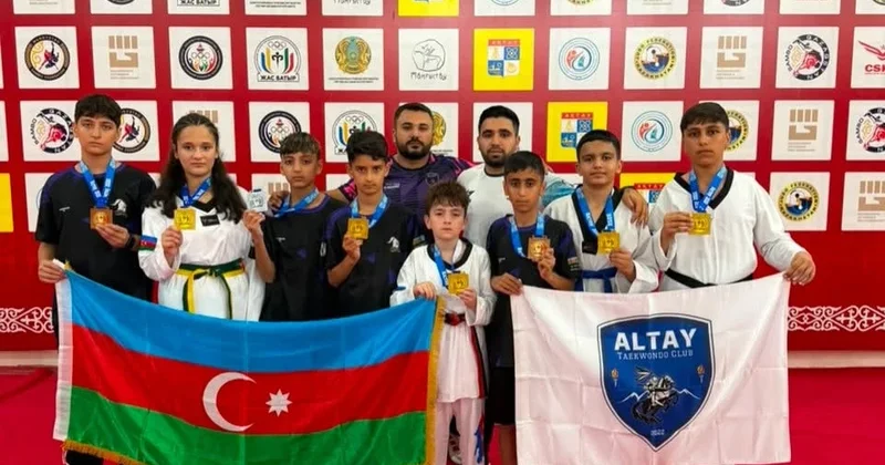 Taekvondoçularımız Qazaxıstanda 18 medal qazanıb FOTO