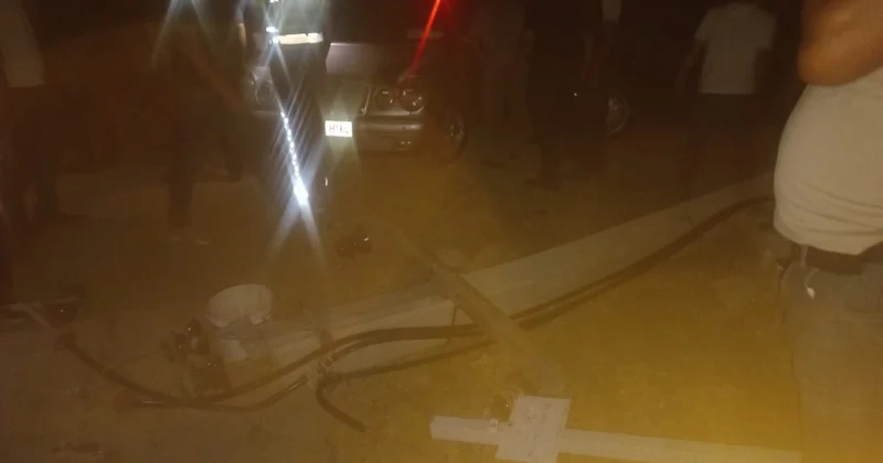 İmişlidə qəza: “Mercedes” piyadanı vurduqdan sonra işıq dirəyinə çırpıldı