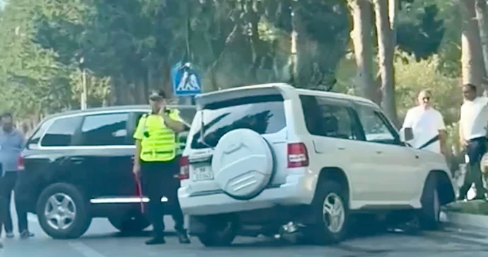 Sumqayıtda qəza: “Mitsubishi” və “Volkswagen” toqquşdu VİDEO