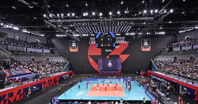 Чемпионат Европы по волейболу: началась игра Азербайджан Португалия