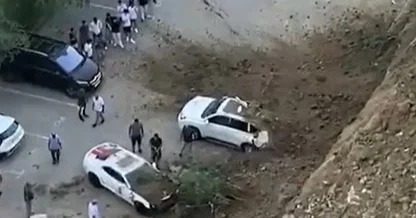 Bakıda torpaq uçqunu VİDEO