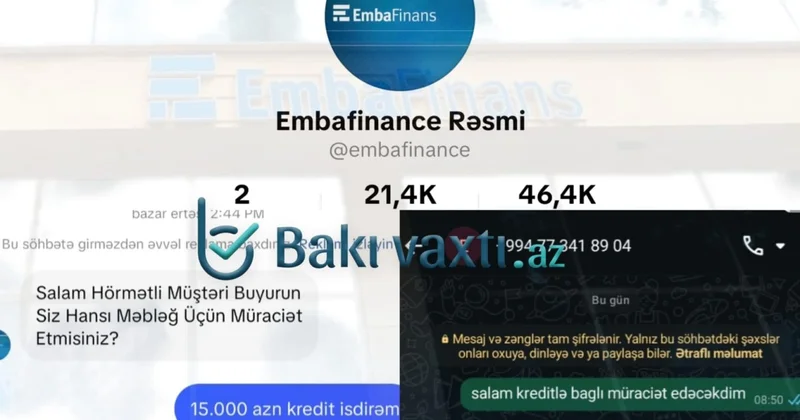 Bakıda 1650 manatlıq DƏLƏDUZLUQ: “EmbaFinans”ın adından vətəndaşı aldatdılar ŞİKAYƏT