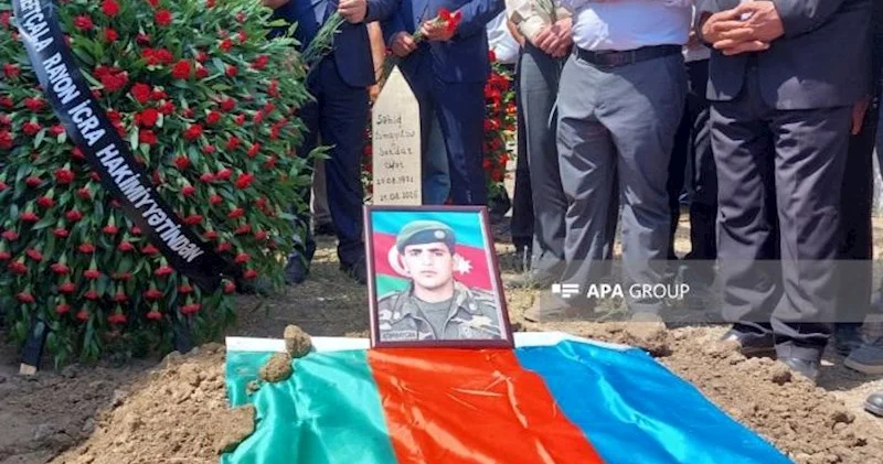 İtkin şəhid Neftçalada torpağa tapşırıldı Fotolar