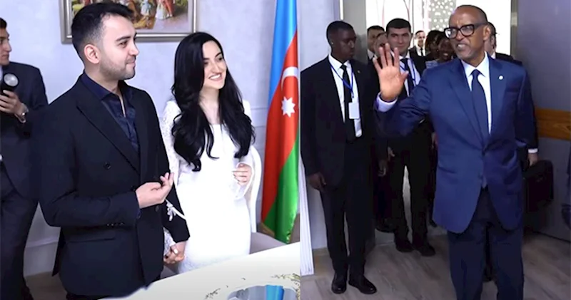 Bakıya gələn Ruanda Prezidenti nikahlarında iştirak etdi Video