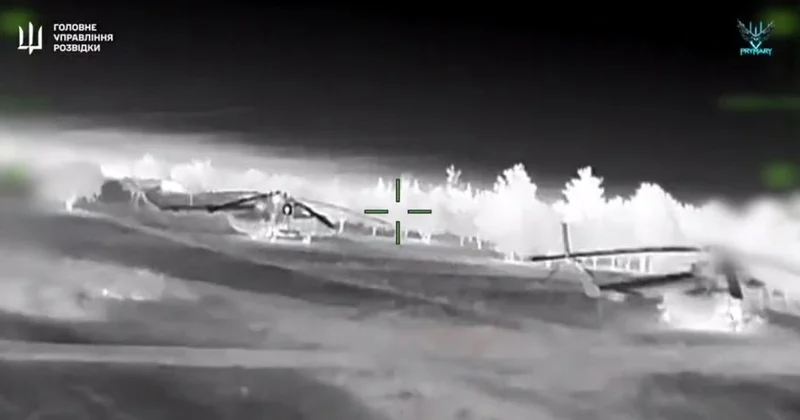 Ukrayna kəşfiyyatından ŞOK ƏMƏLİYYAT: Krımda 3 helikopter və radar məhv edildi VİDEO