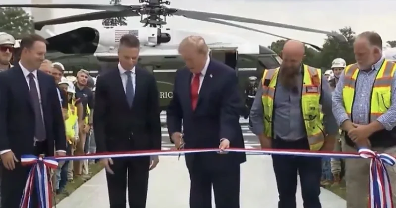 Tramp Ağ Evdə yeni helikopter meydançasını açıb