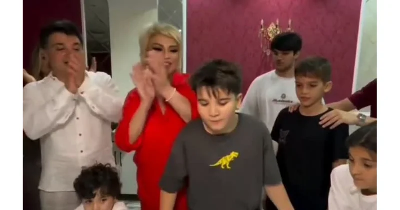 Əməkdar artist nəvəsinə ad günü keçirdi (Video)