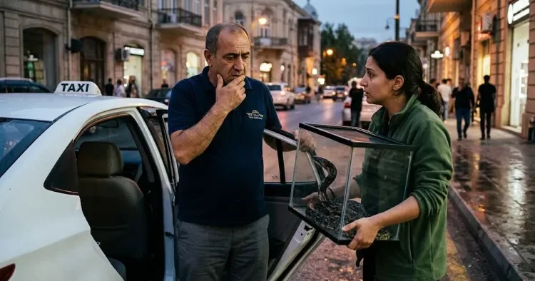 Bakıda Bolt sürücüsünü 2 metrlik ilana görə blokladılar: Heyvan deyəndə it pişik bildim