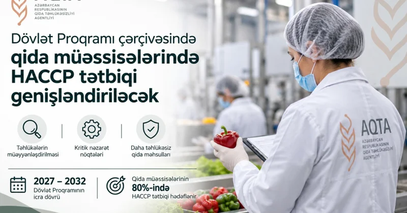 AQTA: Qida müəssisələrində HACCP sisteminin tətbiqi genişləndiriləcək