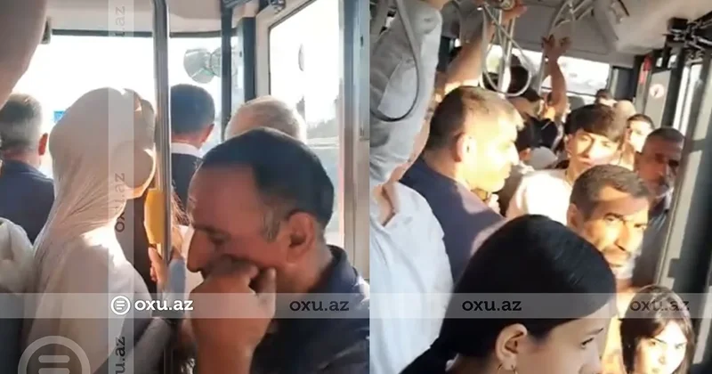 Buzovnaya gedən bu avtobuslardan şikayət var: Dayanacaqda sərnişin götürmürlər Foto Video