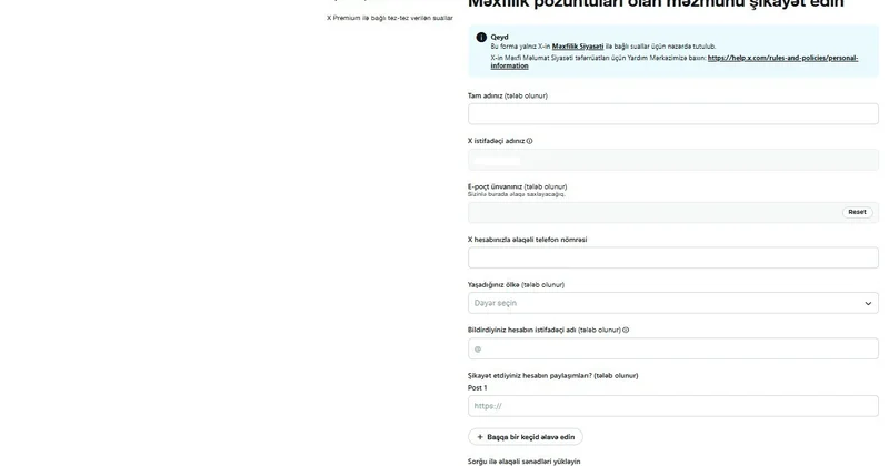В соцсети X появилась возможность подавать жалобы на азербайджанском языке Minval Politika