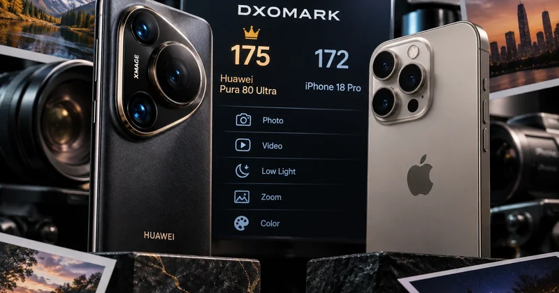 Huawei обошла iPhone 18 Pro в тесте камер
