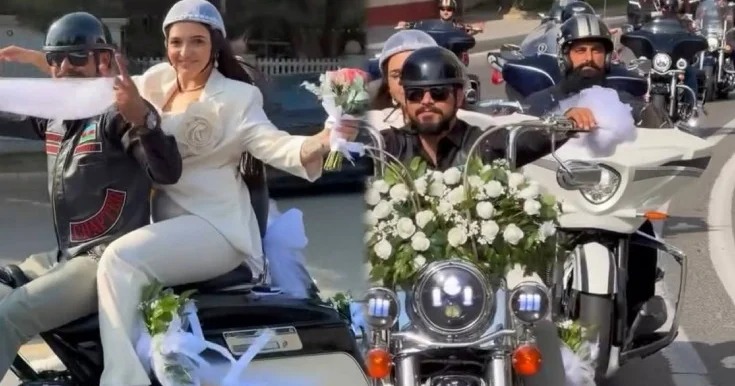 Bakıda maraqlı toy karvanı Video