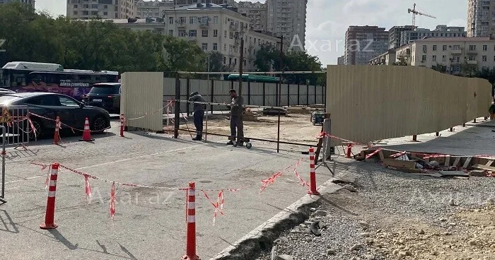 “Nərimanov” metrosunun hər tərəfi qazıldı Foto