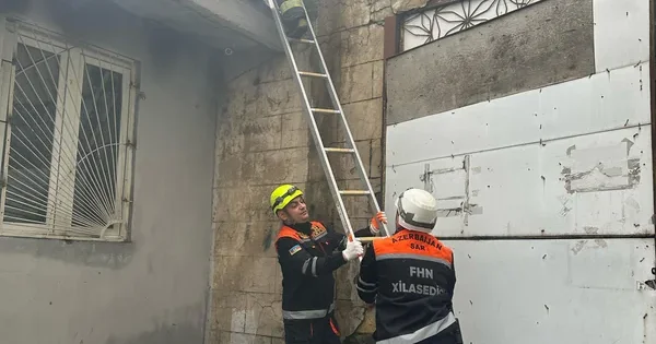 Bakıda yaşayış binasında yanğın: Xəsarət alanlar var