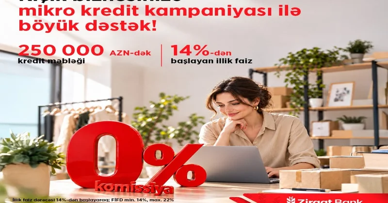 Kiçik biznesin böyük hədəflərinə Ziraat Bank Azərbaycandan sərfəli maliyyə dəstəyi!