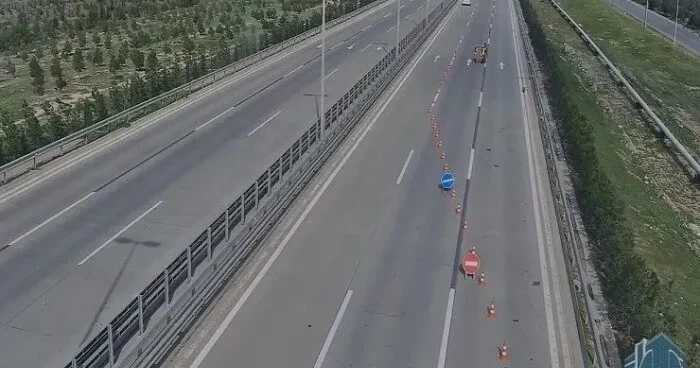 Bu yol günün sonunadək bağlı olacaq Video