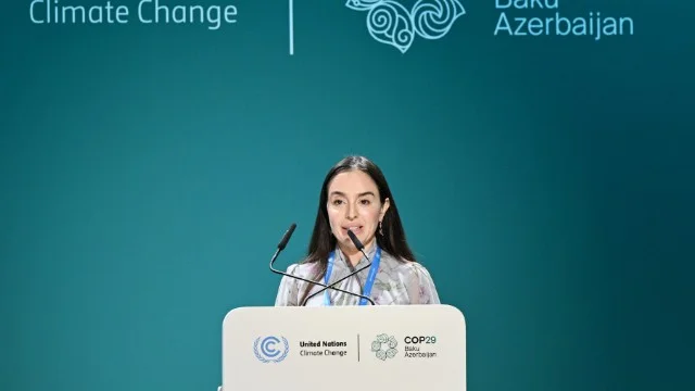 Leyla Əliyeva Qlobal Liderlərin Dialoqunda iştirak etdi FOTOLAR