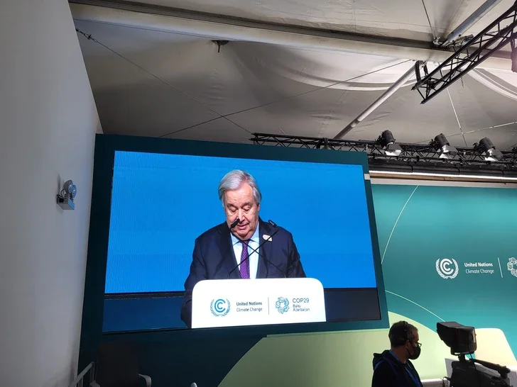 Не забывайте, что поставлено на карту: генсек ООН выступил с призывом на COP29 Новости Азербайджана