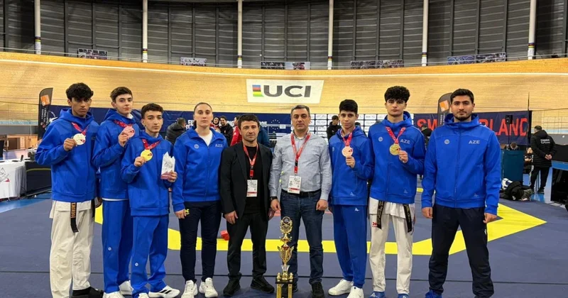 Taekvondoçularımız Avropa birinciliyinin qalibi olub FOTO